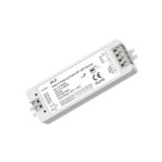 Vienos spalvos reguliuojamo lėto įjungimo ir išjungimo valdiklis V1-F 8A 12-48V IP20 + PUSH DIM