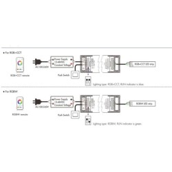 Nuolatinės įtampos 5 kanalų universalus SMART WiFi TUYA vienos spalvos, CCT, RGB/RGBW/RGB+CCT  valdiklis  su galimybe valdyti ba