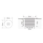 Rankos mostu valdomas jungiklis 1-6cm  Kampas 15-25° reikalingas E1-L valdiklis