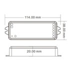 SMART WiFi skaitmeninės RGB/RGBW IC LED juostos valdiklis WT-SPI + RF 8A 5-24V IP20