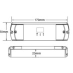 WiFi ir RF skaitmeninės LED juostos valdiklis ES-DP(WT) 15A 5-24V IP20 + PushKey