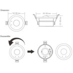 Smart TUYA WiFI įmontuojamas judesio daviklis EH-R(WT) 220V + RF
