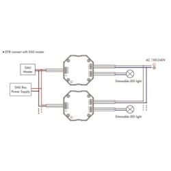 DALI AC TRIAC dimeris reguliatorius PUSH-DIM 150-360W 220V