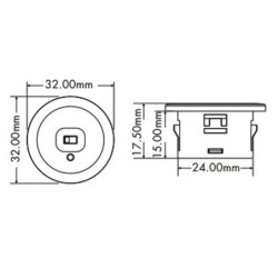 Lazerinis sensorius 5V Reguliuojamas atsumas 0.05-2.5m