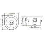Lazerinis sensorius 5V Reguliuojamas atsumas 0.05-2.5m