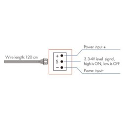 Lazerinis sensorius 5V Reguliuojamas atsumas 0.05-2.5m