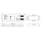 Hermetiškas IP67 nuolatinės įtampos RGB/RGBW valdiklis V4-WPS 12-36V 4x5A