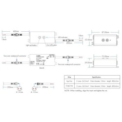 Hermetiškas IP67 nuolatinės įtampos valdiklis V1-WPM 12-24V 5A