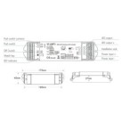 SMART WiFi TUYA vienos spalvos nuolatinės įtampos valdiklis V1-L(WT) su Push-Dim funkcija 12-48V 1x15A