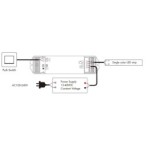 SMART WiFi TUYA vienos spalvos nuolatinės įtampos valdiklis V1-L(WT) su Push-Dim funkcija 12-48V 1x15A