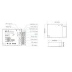 3-in-1 nuolatinės įtampos LED pritemdymo valdiklis V1-T (RF / 0-10V / Push Dim) 4x8A 12-48V
