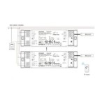 RF valdomas 40W 24V pritemdomas maitinimo šaltinis su PUSH-DIM funkcija