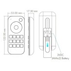 Adresuojamų (SPI tipo) LED juostų 2.4 GHz RF pultelis  (RGB, RGBW ar RGB+CCT LED juostoms valdyti)