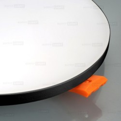 Juoda įmontuojama LED panelė UNO 10W 3000K (Keičiamo skersmens)