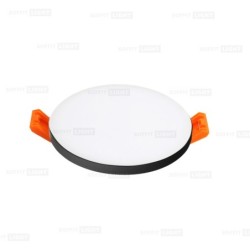 Juoda įmontuojama LED panelė UNO 10W 4000K (Keičiamo skersmens)