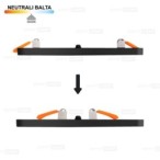 Juoda įmontuojama LED panelė UNO 10W 4000K (Keičiamo skersmens)