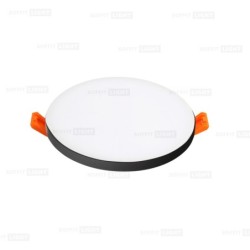 Juoda įmontuojama LED panelė UNO 14W 4000K (Keičiamo skersmens)