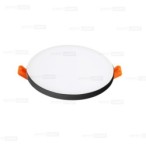 Juoda įmontuojama LED panelė UNO 14W 4000K (Keičiamo skersmens)