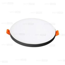 Juoda įmontuojama LED panelė UNO 20W 4000K (Keičiamo skersmens)