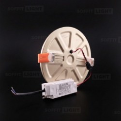 Aukso spalvos įmontuojama LED panelė UNO 10W 4000K (Keičiamo skersmens)