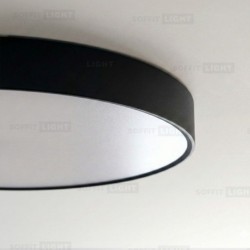 Juodas lubinis LED šviestuvas SUN60 CCT + pritemdomas 50W D:60CM valdomas pulteliu