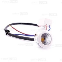 Įmontuojamas LED šviestuvas MINI 1W 3000K 80lm Baltas IP20