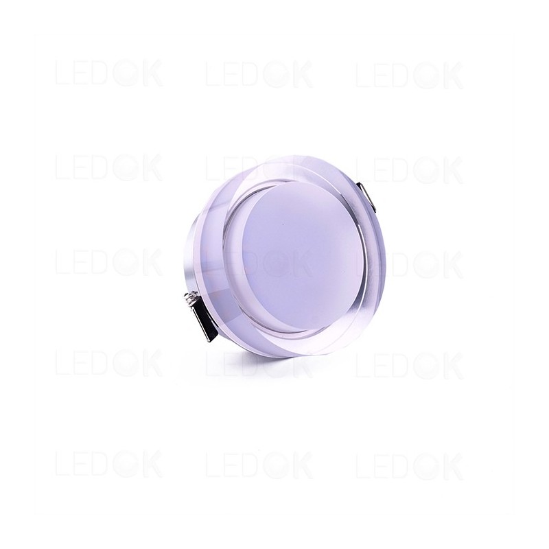 Įmontuojamas LED šviestuvas 1W šilta balta (2700K) CRYSTAL Apvalus
