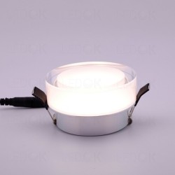 Įmontuojamas LED šviestuvas 1W šilta balta (2700K) CRYSTAL Apvalus