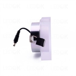 Įmontuojamas LED šviestuvas 5W šilta balta (2700K) CRYSTAL Keturkampis