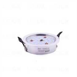 Įmontuojamas LED šviestuvas 5W šilta balta (2700K) CRYSTAL Keturkampis