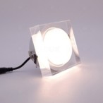 Įmontuojamas LED šviestuvas 5W šilta balta (2700K) CRYSTAL Keturkampis