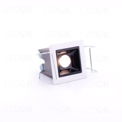 Įmontuojamas LED taškinis šviestuvas 2W šilta balta (3000K)