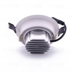 Įmontuojamas LED pakreipiamas šviestuvas 3W ultra šilta balta (2500K)