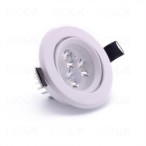 Įmontuojamas LED pakreipiamas šviestuvas 3W ultra šilta balta (2500K)