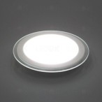 Įmontuojama LED panelė su stiklu 16W šilta balta (2700K) apvali