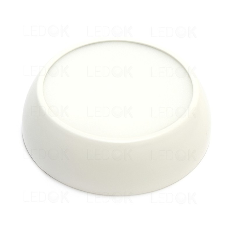 Paviršinio montavimo LED panelė 12W šilta balta (3000K) apvali