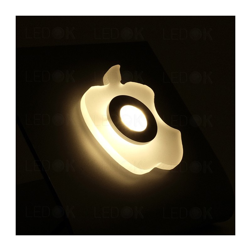 Įmontuojamas LED šviestuvas APPLE 1W šilta balta (3300K)