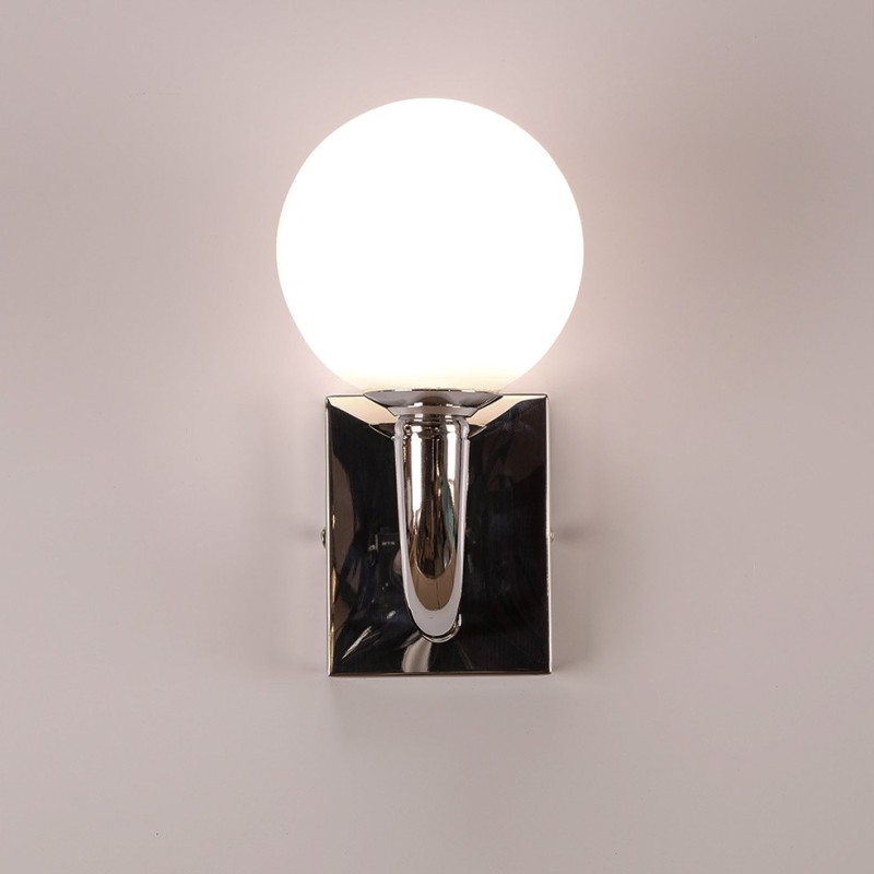 Sieninis LED šviestuvas BOO 2W šilta balta (2700K) Chromo/Balta