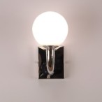 Sieninis LED šviestuvas BOO 2W šilta balta (2700K) Chromo/Balta
