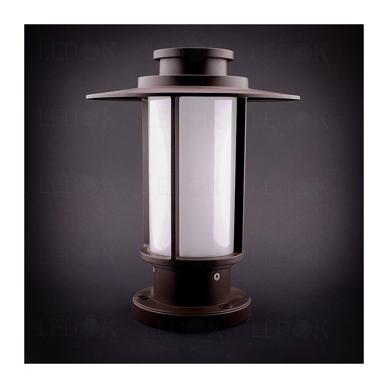 Pastatomas LED lauko šviestuvas 6W šilta balta (2700K) Tamsiai ruda