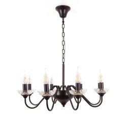Pakabinamas šviestuvas CROWN 6xE14 Juodas