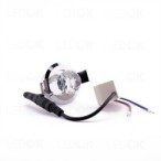 Įmontuojamas LED šviestuvas CORE 1W šilta balta (3000K) Chromo
