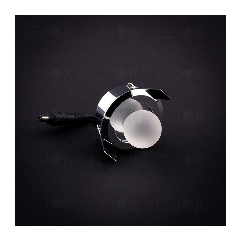 Įmontuojamas LED šviestuvas CORE-MATT 1W šilta balta (3000K) Chromo