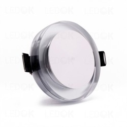Įmontuojamas LED šviestuvas FLAT 1W šilta balta (3300K) Chromo