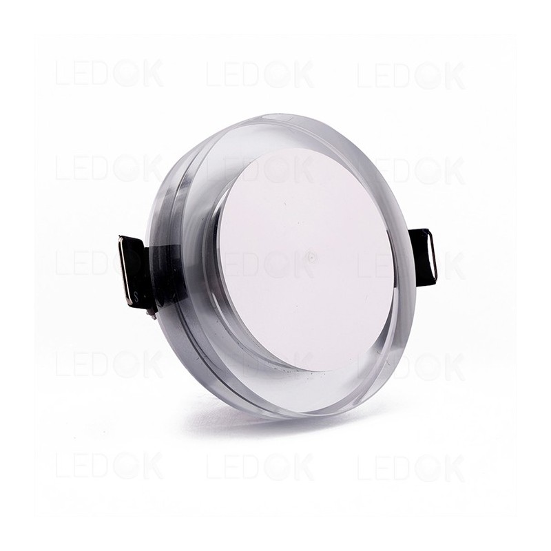 Įmontuojamas LED šviestuvas FLAT 1W šilta balta (3300K) Chromo