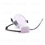 Įmontuojamas LED šviestuvas FLAT 1W šilta balta (3300K) Chromo