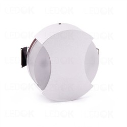 Įmontuojamas LED šviestuvas 2xSATIN 1W šilta balta (3000K)
