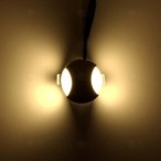Įmontuojamas LED šviestuvas 2xSATIN 1W šilta balta (3000K)