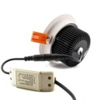 Įmontuojamas LED pakreipiamas šviestuvas 10W šilta balta (3300K) Balta