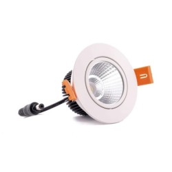 Įmontuojamas LED pakreipiamas šviestuvas 5W šilta balta (3300K) Balta